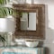 Bali & Pari Collice Modern Bohemian Metal and Natural Brown Seagrass Accent Wall Mirror 240-13462-ZORO - alternate 4